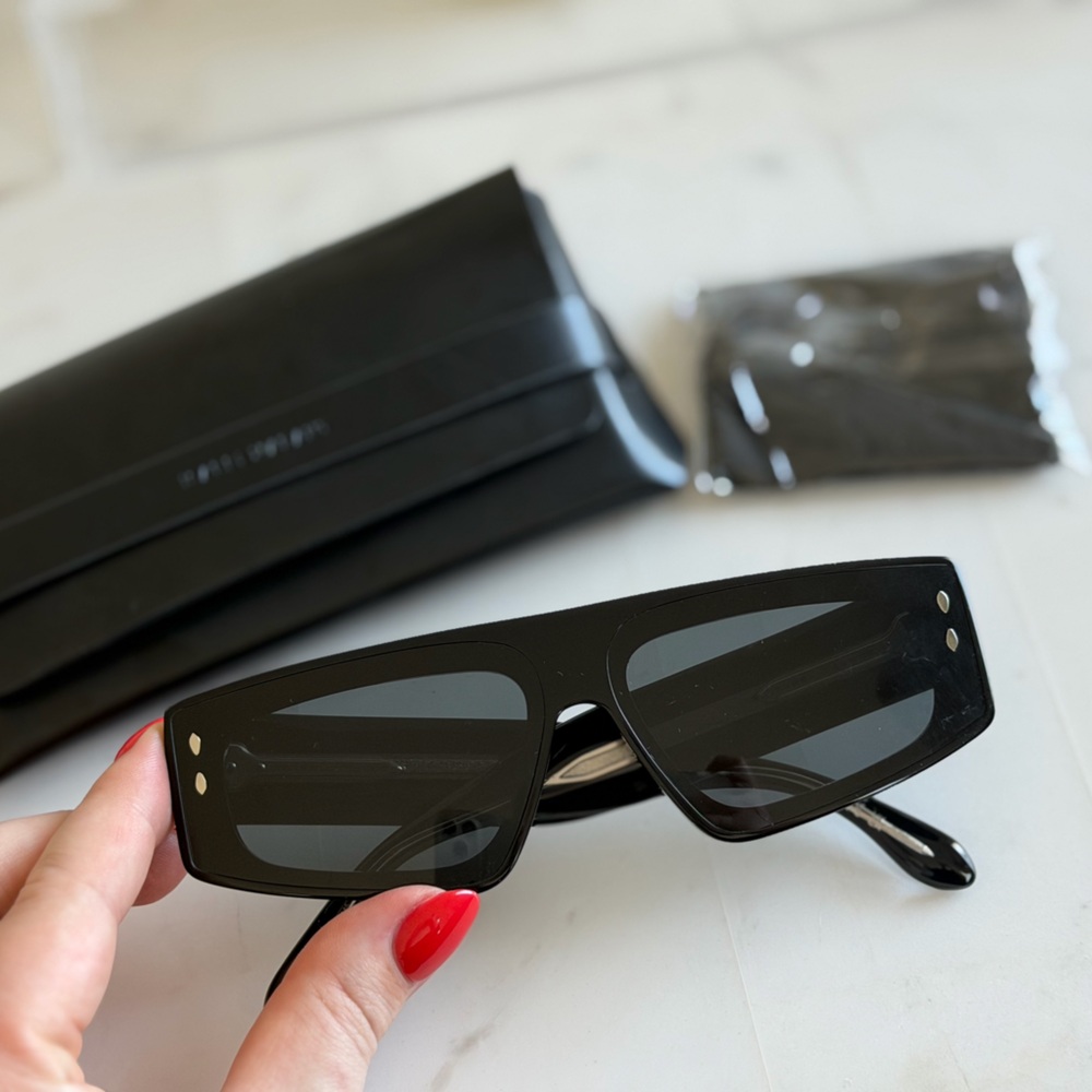 Isabel Marant IM 0169/G/S Rectangular Sunglasses Black Grey w/ Case